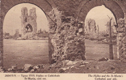 Delcampe - Ypres, Ieper, 1919, Halles Et La Cathédrale (pk100450) - Ieper