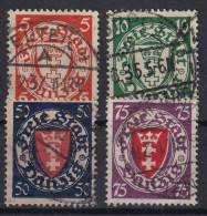 Delcampe - DANZIG 1930 - Canceled - Mi 220, 221, 228, 229 - Afgestempeld
