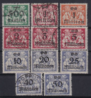 Delcampe - DANZIG 1923 - Canceled/MLH - Mi 162-167, 169-173 - Afgestempeld