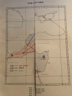 CARTINA ZONE E ROTTE PER LA VIGILANZA ALLE GRANDI POTENZE  - 1937 - Materiale E Accessori