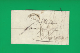 1834 LAC Lyon Rhône Descours & Recamier Pour Faure Père & Fils  St Peray Ardèche - 1801-1848: Vorläufer XIX
