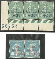 Delcampe - * Caisse D'amortissement. Nos 246a Dans Une Bande De Trois Cdf, 247a Dans Une Paire. - TB (Cote Yvert: 334 €) - Altri & Non Classificati