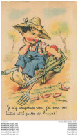 ILLUSTRATEUR GOUGEON  JE N'Y COMPRENDS RIEN J'AI SEME DES LAITUES ET IL POUSSE DES LIMACES - Gougeon