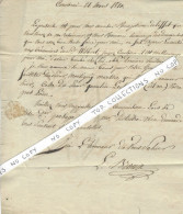 LES CAVES DU ROI 1810 LAC  Cambrai  M.P.« 57 Cambrai » L. Broux > Boulet Négociant En Vin De Macon Caves Du Roy Sèvres - 1801-1848: Vorläufer XIX