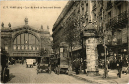 Delcampe - CPA PARIS 10e - Gare Du Nord Et Boulevard Denain (81827) - Pariser Métro, Bahnhöfe