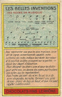 Chromo Les Belles Inventions - Publicité Chocolat Le Rhône - Les Notes De Musique - Other Apparatus