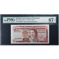 Gibraltar, 1 Pound, 1979-09-15, UNC 67 EPQ, PMG - Gibraltar
