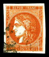 O N°48, 40c Orange, Nuance Proche De L'ocre. TTB  Qualité: O - 1870 Bordeaux Printing