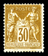 ** N°80, 30c Brun-jaune Type II. TTB  Qualité: ** - 1876-1898 Sage (Type II)