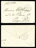 O Càd Saint Denis Seine Sur Enveloppe Avec Griffe P.P Encadré Et Mention Manuscrite Garde Mobile, Pour Passy Les Paris.  - Newspapers