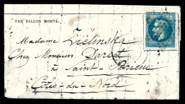 O LE PARMENTIER', 20c Lauré, Cad 'PARIS (60) Avec Section De Levée Du 30 Oct 70 Sur Gazette Des Absents N°3 Pour Saint B - Newspapers