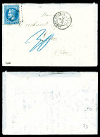 O LE 'VILLE DE CHATEAUDUN' (probable), 20c Lauré Obl Losange 'AR 13e C' + Càd 'ARMEE DU RHIN Bau AL' Du 4 Novembre 1870  - Newspapers