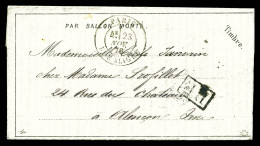 O LA VILLE D'ORLEANS' (repêchage De Mandal), DEPECHE BALLON N°6, Courrier Accidenté Avec Timbre Tombé Par Immersion, Càd - Newspapers