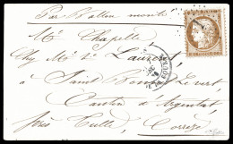 O Le Général Renault, 10c Siège Sur Carte Poste Au Départ De Paris Le 7 Décembre 1870 Pour St Bonnet Le Vert. TTB (certi - Newspapers
