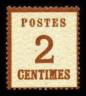 ** N°2, 2c Brun-rouge, Fraîcheur Postale. SUP  Qualité: ** - Unused Stamps