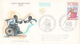 France FDC 1970 World Games For Physical Handicapped. Postal Weight 0,04 Kg. Please Read Sales Conditions Under Image Of - Handisport