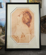 Radierung In Sepia. Bleistiftsignatur. Künstler Max Brüning - Gouaches