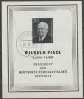 DDR 1960 MiNr.784B Block 16 O Gestempelt Tod Von Präsident Wilhelm Pieck  ( EK 213/1 ) - 1950-1970