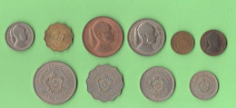 Libia 10 Coins King Idris I° Milliemes + Piastres Libya Libye - Libia