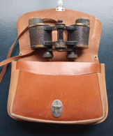 WWII German Binoculars Carl Zeiss Jena Telexem 6x30 W/case. Ancienne Pair De Jumelles Avec étui En Cuir. Voir 7 Scan - Optics
