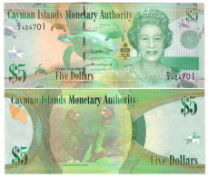 Cayman Islands 5 Dollars 2018 UNC "D/3" McTaggart/Scotland - Isole Caiman