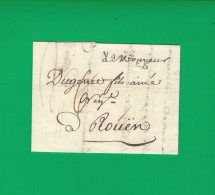 1818 LAC De Nantes Loire Atlantique M.P. « 42 NANTES »  Astier Pour  Dugenet Fils Ainé Rouen SEINE MARITIME - 1801-1848: Vorläufer XIX