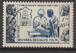 1950 - INDE - OEUVRES SOCIALES - YVERT N° 254 ** MNH - COTE = 6.5 EUR - 1950 Œuvres Sociales De La France D'Outre-Mer