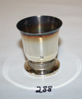 C288 Coquetier En Métal - Pied Travaillé - Farnce - Egg Cups