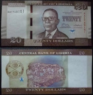 Liberia 20 Dollars 2016 P 33 UNC - Liberia