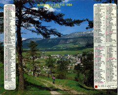 Delcampe - Calendrier Almanach Du Facteur La Poste PTT (Aube) 1984, Le Vercors - Big : 1981-90