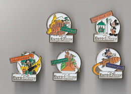 LOT 5 PIN'S THEME ARTHUS BERTRAND AB   Euro Disney-:Main Street USA-Frontierland-Fantasyland-Adventureland-Discoveryland - Arthus Bertrand