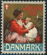 Denmark Christmas Seal 1947 Royal Family  MNH Stamp (**) - Fiscali