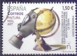 ESPAGNE SPANIEN SPAIN ESPAÑA 2021 INTERNATIONAL MAIL ART EXHIBITION IN AVILÉS. THE LAND USED ED 5479 MI 5529 YT 5234 - Gebraucht