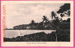 Af9345 - KIRIBATI -  VINTAGE POSTCARD - Coast Scene   Fanning Island - Kiribati
