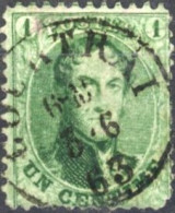 [O SUP] N° 13, Dent 12.5x12.5 (rare) - TB Obl Centrale SC 'Courtrai' - Cote: 90€ - 1863-1864 Medallions (13/16)