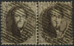 [O SUP] N° 14A, Paire Avec Superbe Obl 'P30' Couvin, Coba +30 € - 1863-1864 Medallions (13/16)