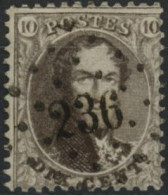 [O SUP] N° 14A, Obl Concours 'LP236' Marbehant, Coba +20 € - 1863-1864 Medallions (13/16)