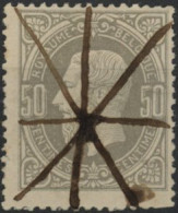 [O SUP] N° 35, Superbe Annulation Plume En Croix. Rare - 1869-1883 Leopold II