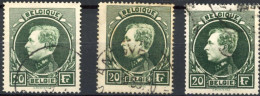[O SUP] N° 290A/290C, 20F Vert - Les 3 Nuances - Cote: 242€ - 1929-1941 Grande Montenez