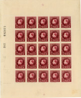 [** SUP] N° 291E, 50F Tirage De Maline, La Bonne Nuance En Feuille De 25 Exemplaires (* Sur Bdf) Tous Pleine Gomme Origi - 1929-1941 Grande Montenez