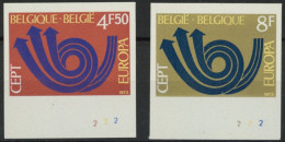 [(*) SUP] N° 1669/70, Europa 1973, La Paire Avec N°s De Planche 2 - Très Rare (tirage 33 Ex) - Other & Unclassified