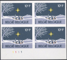 [ND SUP] N° 2067, Noël En Bloc De 4 Bdf N° De Planche 1 (tirage 17 Ex !) - Other & Unclassified