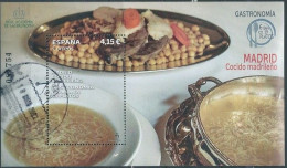 ESPAGNE SPANIEN SPAIN ESPAÑA 2021 M/S GASTRONOMY: SPAIN IN 19 DISHES, COCIDO MADRILEÑO USED ED HB-5502 MI B5553 YT F5257 - Gebraucht