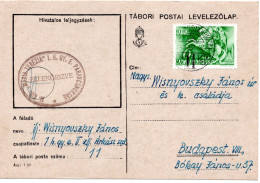 73825 - Ungarn - 1940 - 6f Szeged EF A FpKte TABORI POSTAHIVATAL 11 -> Budapest, M Zensur - Briefe U. Dokumente