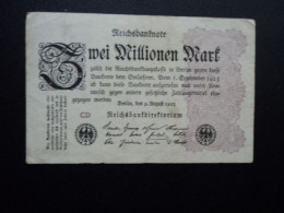 ALLEMAGNE * : 2 MILLIONEN MARK   9.3.1923    CA 103b, **/ P 104b      TTB - 2 Millionen Mark