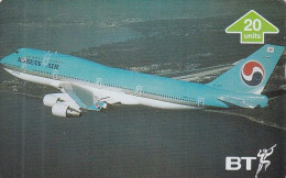 UK - Korean Air, CN : 520K, Tirage 4005, Used - BT Private Issues