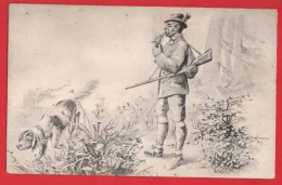 HUNTING SHOOTING   HUNTSMAN. RIFLE. DOG - Waffenschiessen