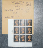 GB STAMPS Cylinder Block SG744  1967  23b ~~L@@K~~ - Sheets, Plate Blocks & Multiples