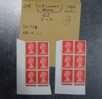 GB STAMPS Cylinder Block SG738  1968  16b ~~L@@K~~ - Sheets, Plate Blocks & Multiples