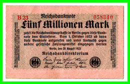 ALEMANIA R.F. GERM REICHSBANTNOTE  BILLETE FÜNF MILLIONEN MARK 20/08/1923   Billete Del Año Año, 1923 - 5 Millionen Mark